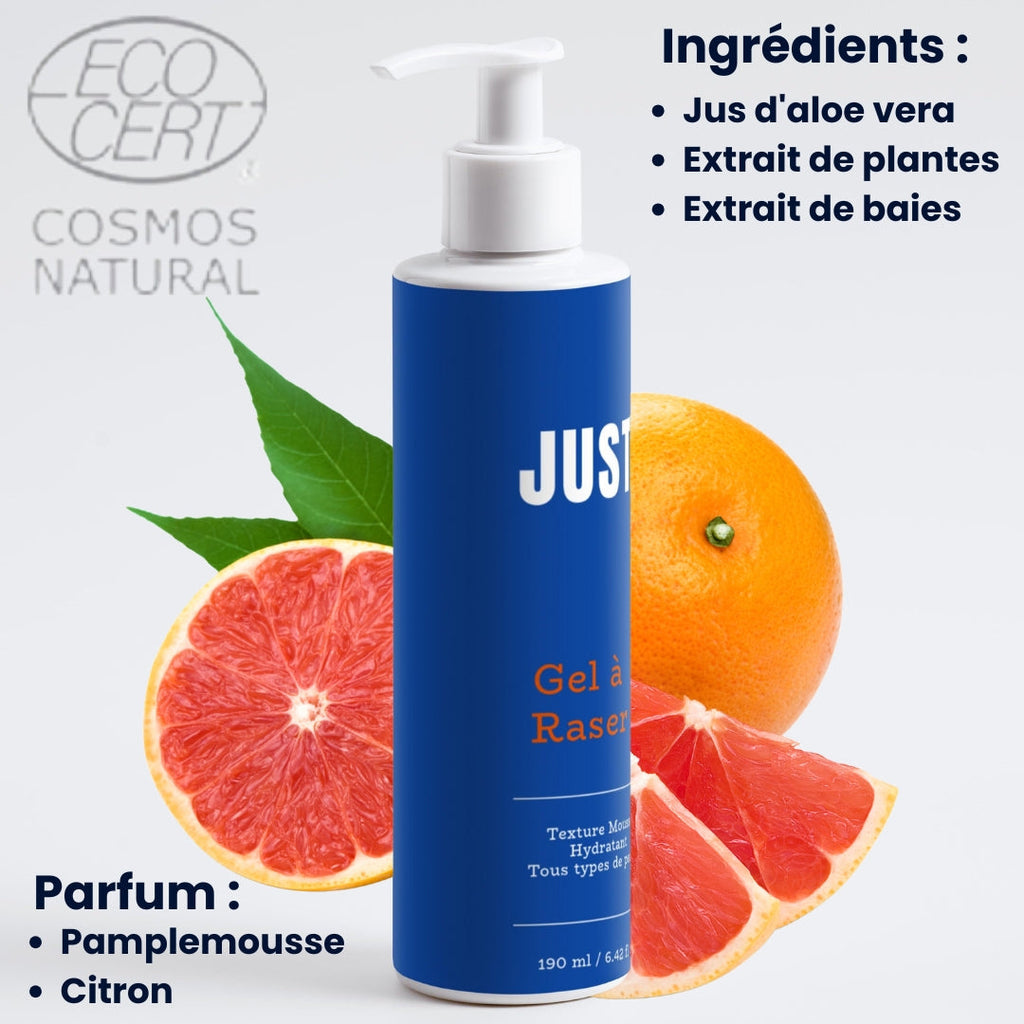 Gel à raser avec des ingrédients naturels
