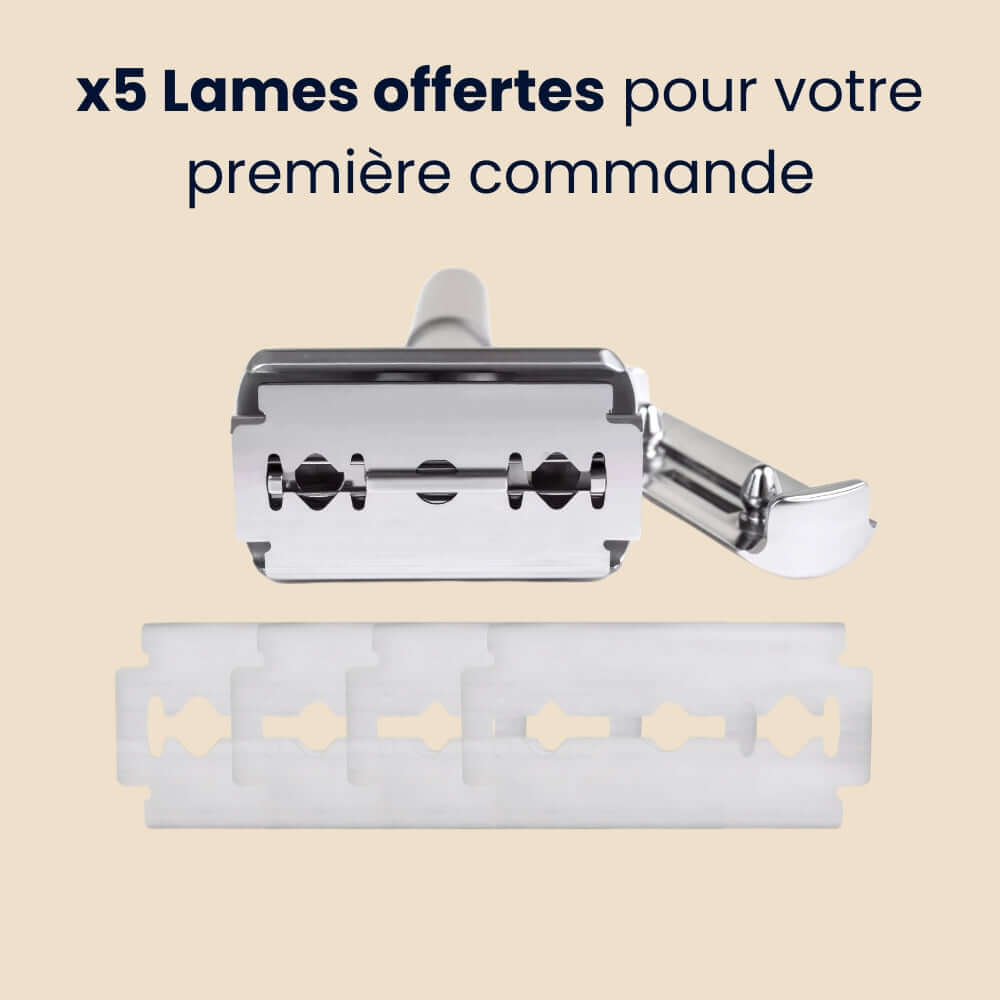  Rasoir de sûreté avec 5 lames offertes - JustR 