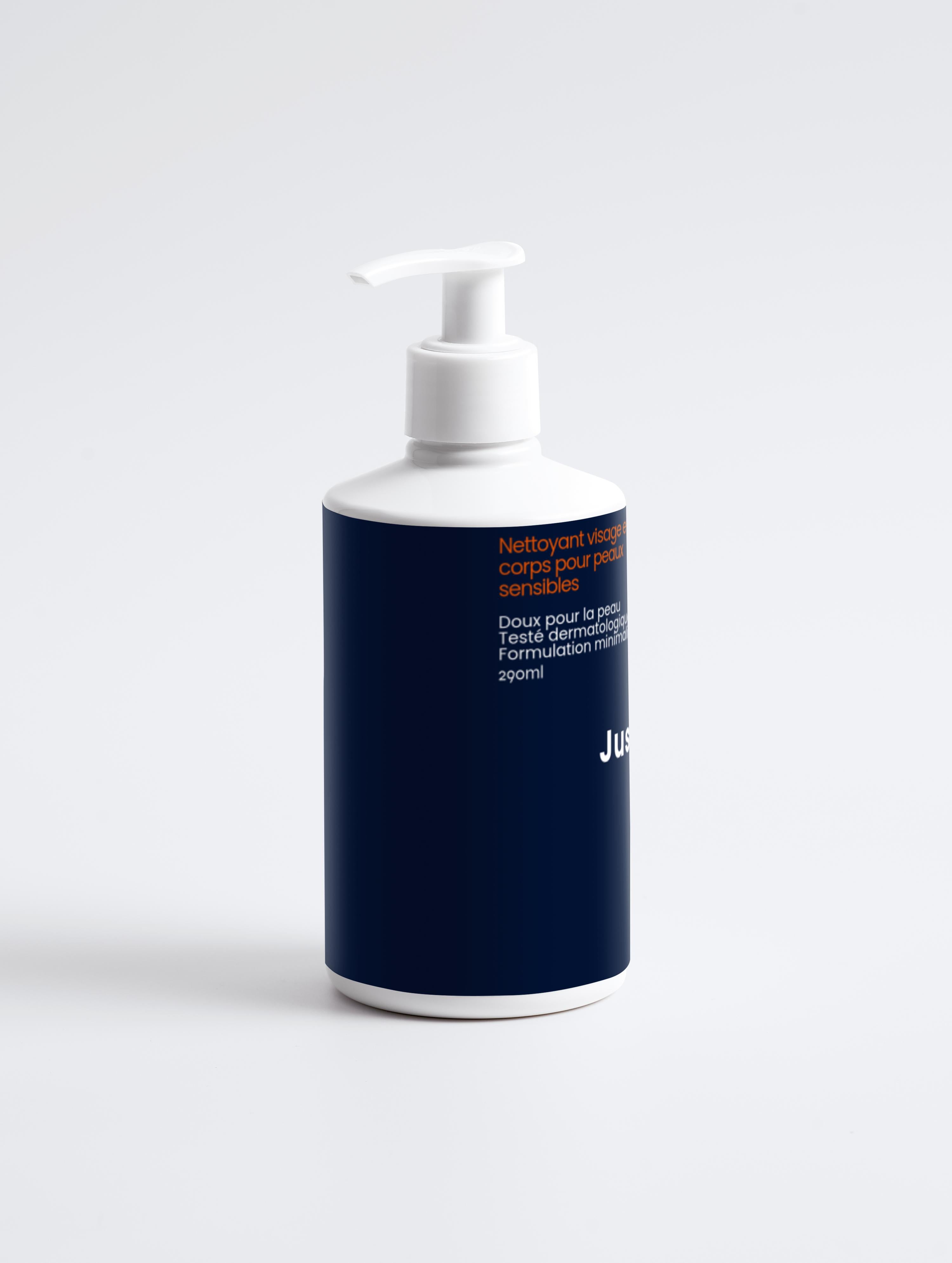 Nettoyant Visage & Corps pour Peaux Sensibles - JUSTR